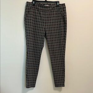 SO woman’s Leggings XXL Plaid Pattern High Rise black brown Preppy Stretchy Punk